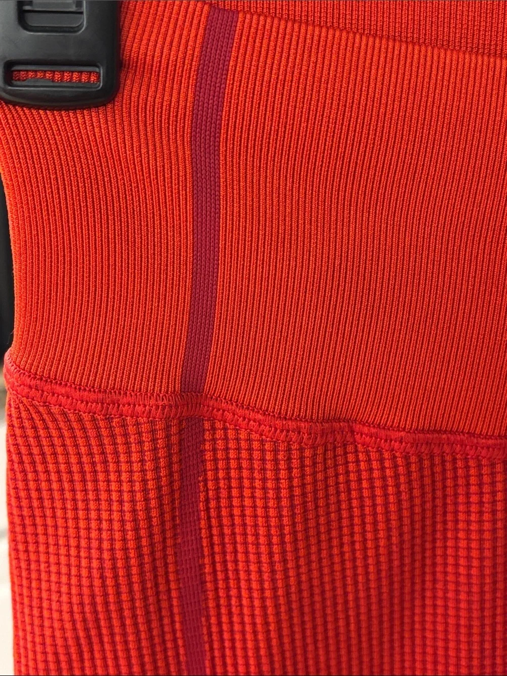 Offline by Aerie High Rise 7/8 Textured Leggings Red Orange Size Small